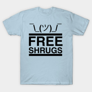 Free Shrugs (light blue) T-Shirt