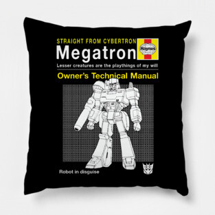Megatron Haynes Manual Transformers Pillow