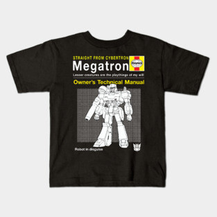 Megatron Haynes Manual Transformers Kids T-Shirt
