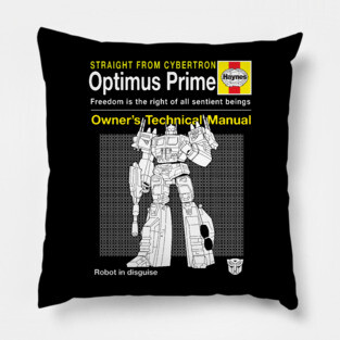 Optimus Prime Haynes Manual Transformers Pillow