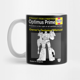 Optimus Prime Haynes Manual Transformers Mug