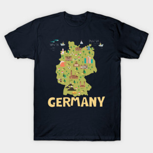 Germany illustrated map T-Shirt