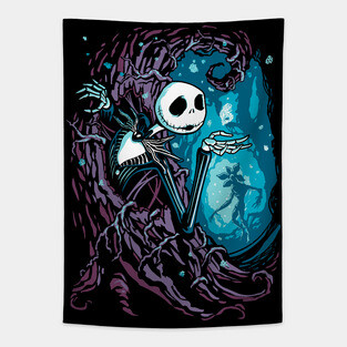 Upside Down Town Tapestry