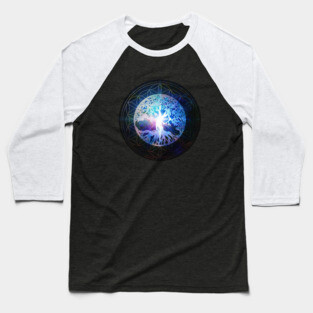 Luminous Tree of Life Mandala Baseball T-Shirt