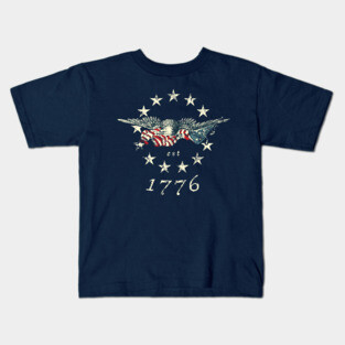 Bald Eagle 1776 Betsy Ross Flag Kids T-Shirt