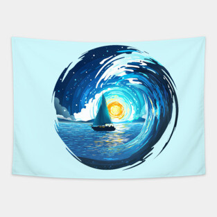 Sea Wave Tapestry