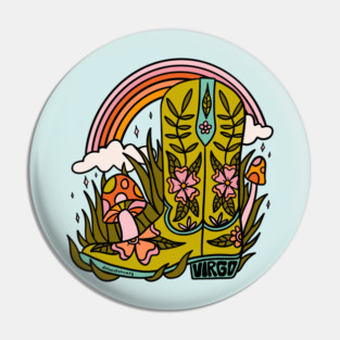 Virgo Cowboy Boot Pin