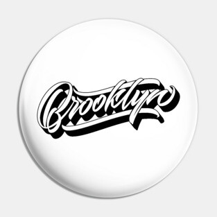 Brooklyn hand made original lettering Pin