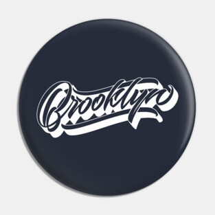 Brooklyn hand made original lettering Pin