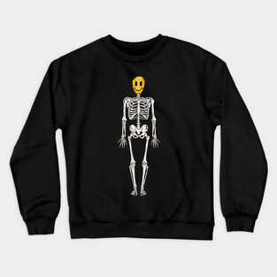 Skleton Smiley Face Crewneck Sweatshirt