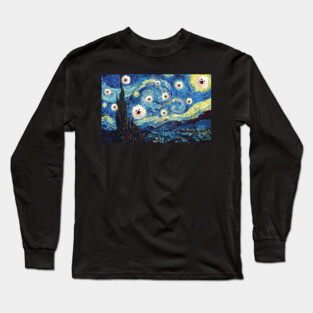 pomeranian starry night Long Sleeve T-Shirt