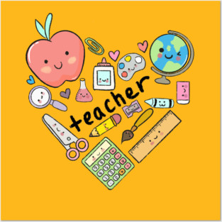 Teaching is a work of heart Posters and Art