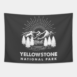 Yellowstone National Park Retro Tapestry