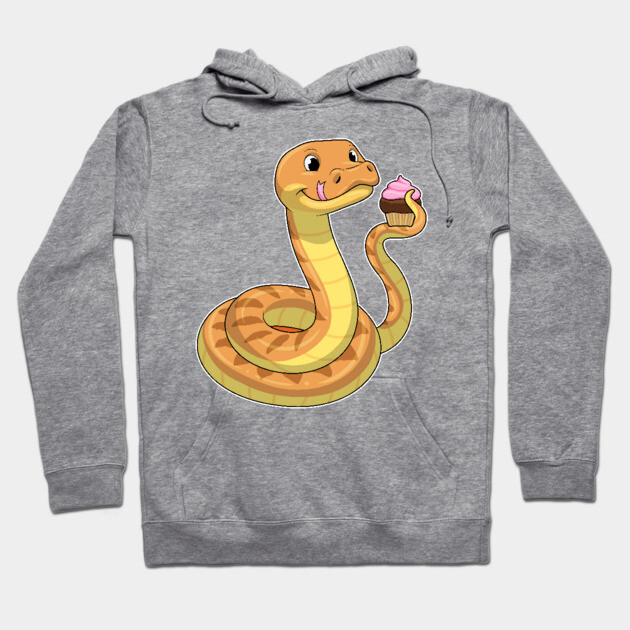 Snake with Muffin Snakes Hoodie TeePublic