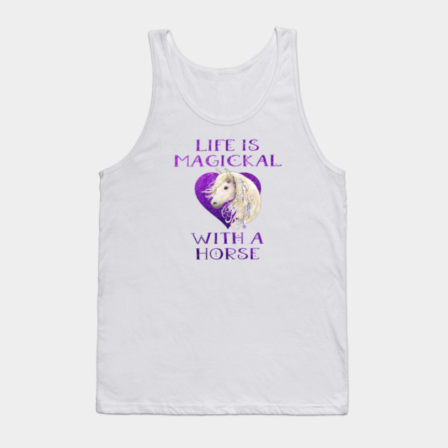 Cheeky Witch® Purple Life is Magickal With a Horse Tank Top by Cheeky Witch