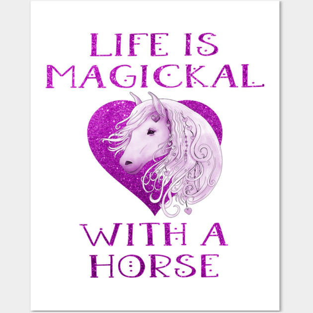 Cheeky Witch® Pink Life is Magickal With a Horse Wall Art by Cheeky Witch