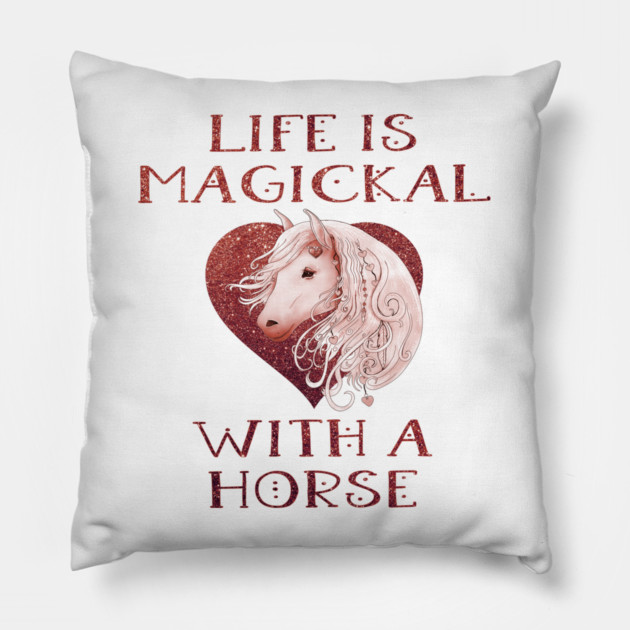 Cheeky Witch® Chestnut Life is Magickal With a Horse Pillow by Cheeky Witch