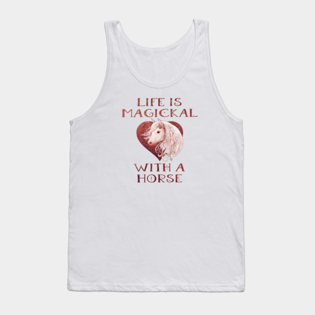 Cheeky Witch® Chestnut Life is Magickal With a Horse Tank Top by Cheeky Witch