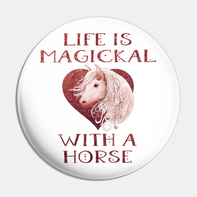 Cheeky Witch® Chestnut Life is Magickal With a Horse Pin by Cheeky Witch