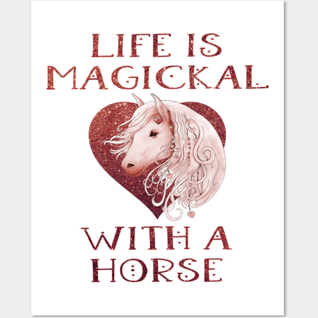 Cheeky Witch® Chestnut Life is Magickal With a Horse Wall Art by Cheeky Witch