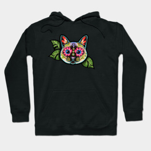 Siamese Cat - Day of the Dead Sugar Skull Kitty Hoodie