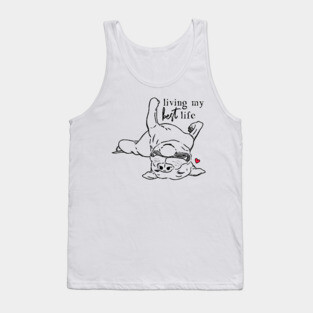 Funny Pitbull Living Best Life Tank Top