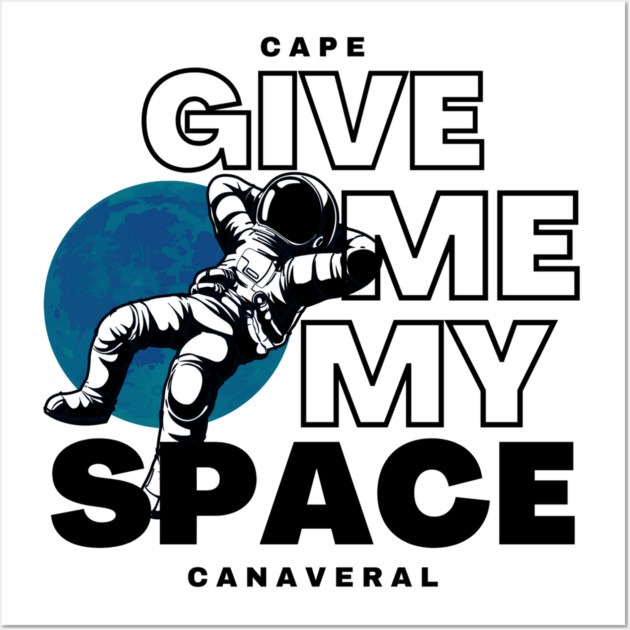 Cape Canaveral Kennedy Space Center Moon and Astronaut Wall Art by Joaddo