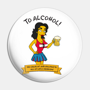 Brunette Duffgirl Pin