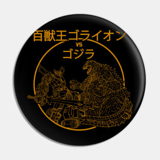 King of Beasts vs King of Monsters (Gold) Pin