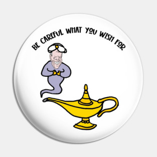 Funny Anti Biden Genie in a Bottle Pin
