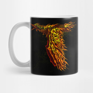 Phoenix Bird On Fire Fantasy Mug