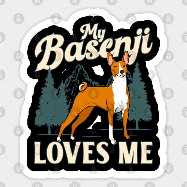 My Basenji Loves Me Sticker by belownormal