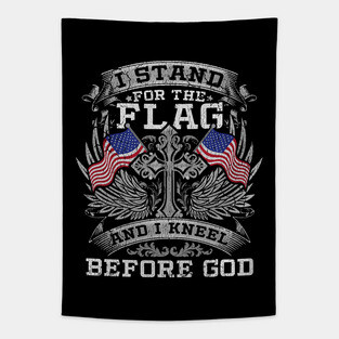 Stand For The Flag Kneel Before God Tapestry