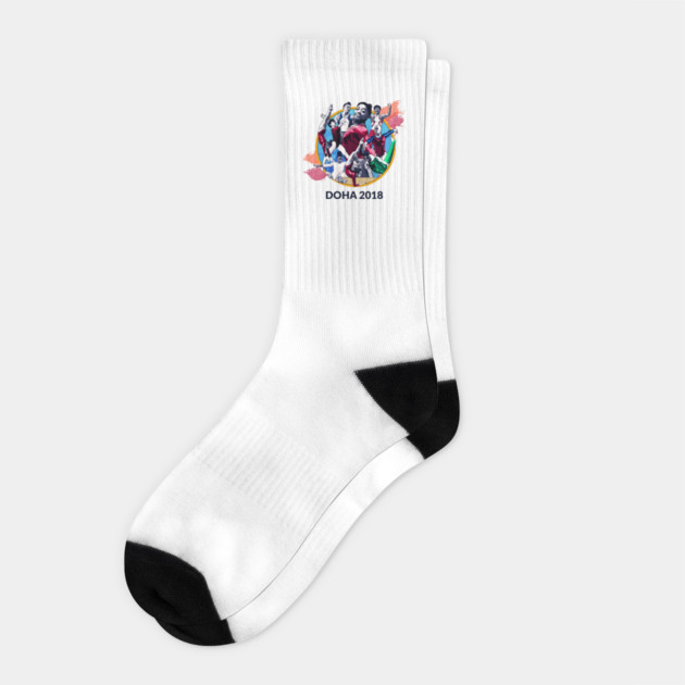 Doha 2018 Graphic (Light) Socks by GymCastic