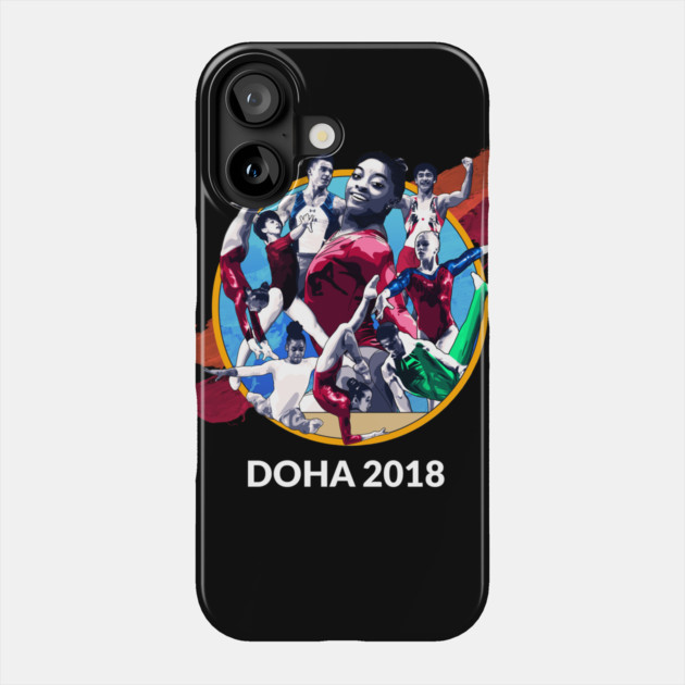 Doha 2018 Graphic (Dark) Phone Case by GymCastic