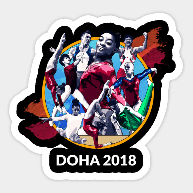 Doha 2018 Graphic (Dark) Magnet by GymCastic