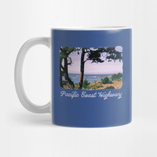 Pacific Coast Highway - Retro, Vintage Design - Beach, ocean Mug
