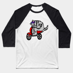 Cool Scooter wolf Baseball T-Shirt