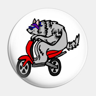 Cool Scooter wolf Pin