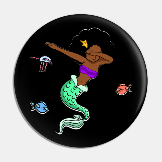 Afro Girl, Mermaid, Funny Dab Dance, Dancing Fishes Pin by logiamerch