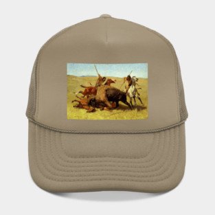 The Buffalo Hunt by Frederic Remington Hat
