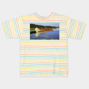 Radisson and Groseilliers by Frederic Remington Kids T-Shirt