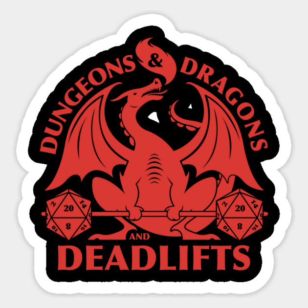Dungeons and Dragons and Deadlifts Sticker by stayfrostybro