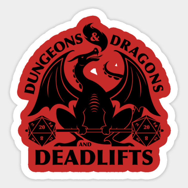 Dungeons and Dragons and Deadlifts Sticker by stayfrostybro