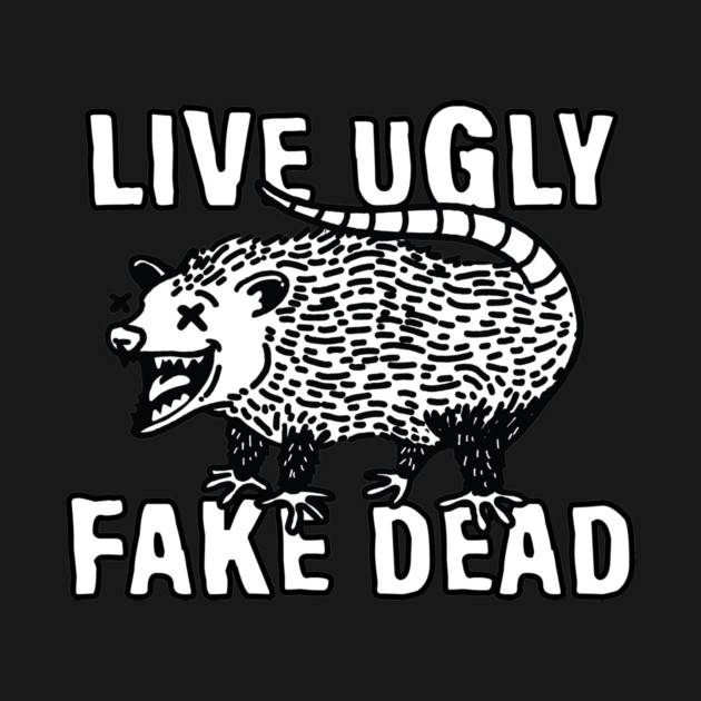 Live Ugly Fake Dead Opossum by stayfrostybro