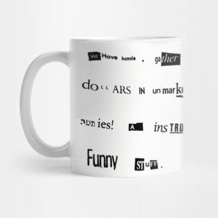 Bunny Lebowski Ransom Note Big Lebowski Mug