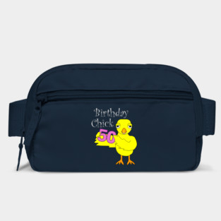50th Birthday Chick White Text Bag