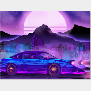 JDM Mazda RX7  Synthwave Posters and Art