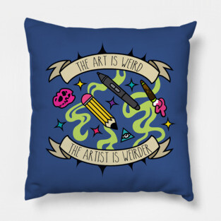 The art is weird Pillow