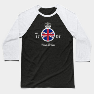 Great Britain - Established 1707 - Colour Baseball T-Shirt